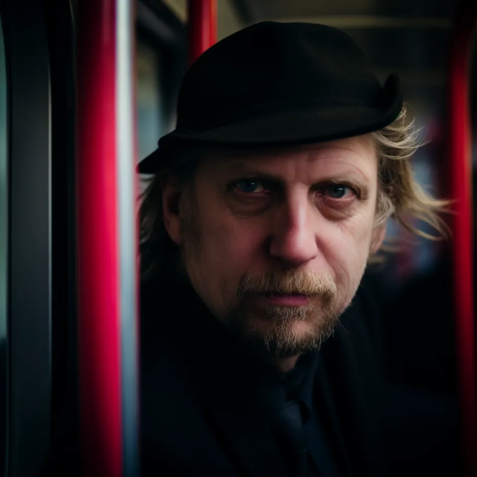 Homem satisfeito com óculos